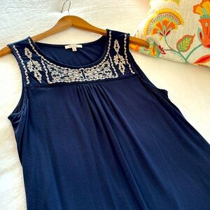 Skies Are Blue brand new, never worn flowy embroidered tank top